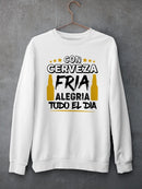 Cold Beer Makes The Day Better Sweatshirt -SmartPrintsInk Designs