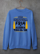 Cold Beer Makes The Day Better Sweatshirt -SmartPrintsInk Designs