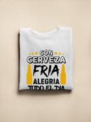 Cold Beer Makes The Day Better Sweatshirt -SmartPrintsInk Designs