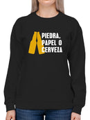Rock. Paper. Beer! Sweatshirt -SmartPrintsInk Designs