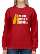 Rock. Paper. Beer! Sweatshirt -SmartPrintsInk Designs