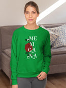Mexican W Rose Sweatshirt -SmartPrintsInk Designs