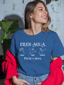 You Are Water. Flow And Heal Shaped T-shirt -SmartPrintsInk Designs