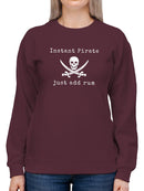 Instant Pirate Sweatshirt -SmartPrintsInk Designs