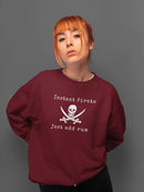 Instant Pirate Sweatshirt -SmartPrintsInk Designs