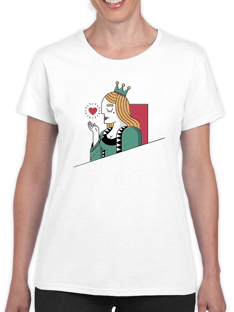 Pretty Queen Blowing Kiss T-shirt -SmartPrintsInk Designs