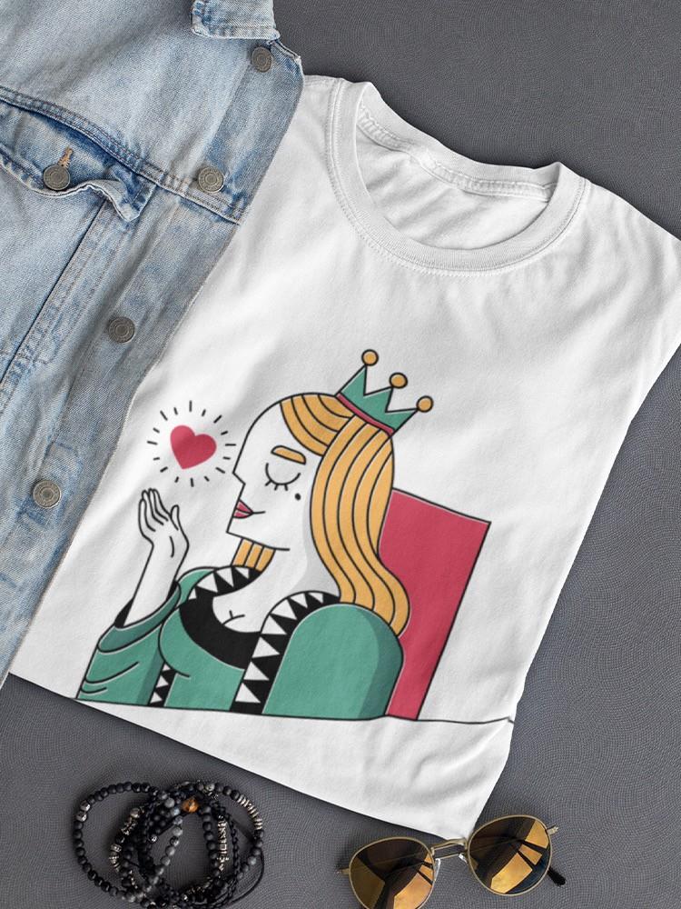 Pretty Queen Blowing Kiss T-shirt -SmartPrintsInk Designs