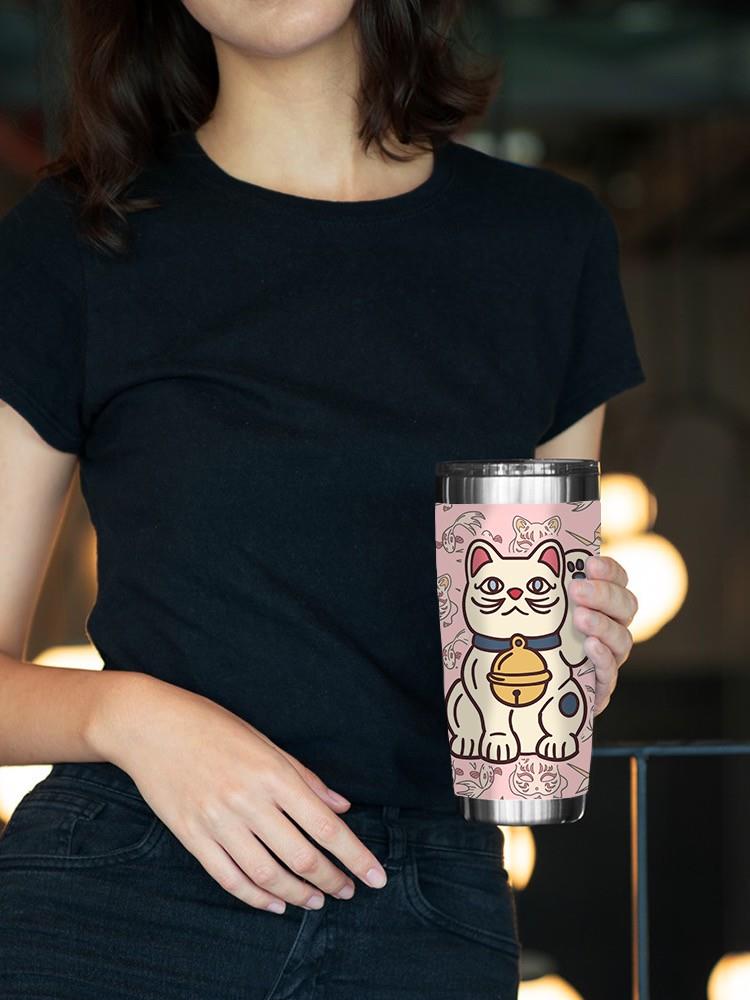 Cute Japanese Lucky Cats Tumbler -SmartPrintsInk Designs