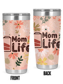 Mom Life. Half Battery Tumbler -SmartPrintsInk Designs