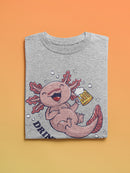 Drinksalotl T-shirt -SmartPrintsInk Designs
