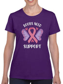 Boobs Need Support. T-shirt -SmartPrintsInk Designs