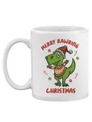 Merry Rawring Christmas Mug -SmartPrintsInk Designs