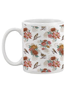 Flowers And Birds Mug -SmartPrintsInk Designs