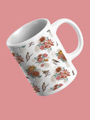 Flowers And Birds Mug -SmartPrintsInk Designs