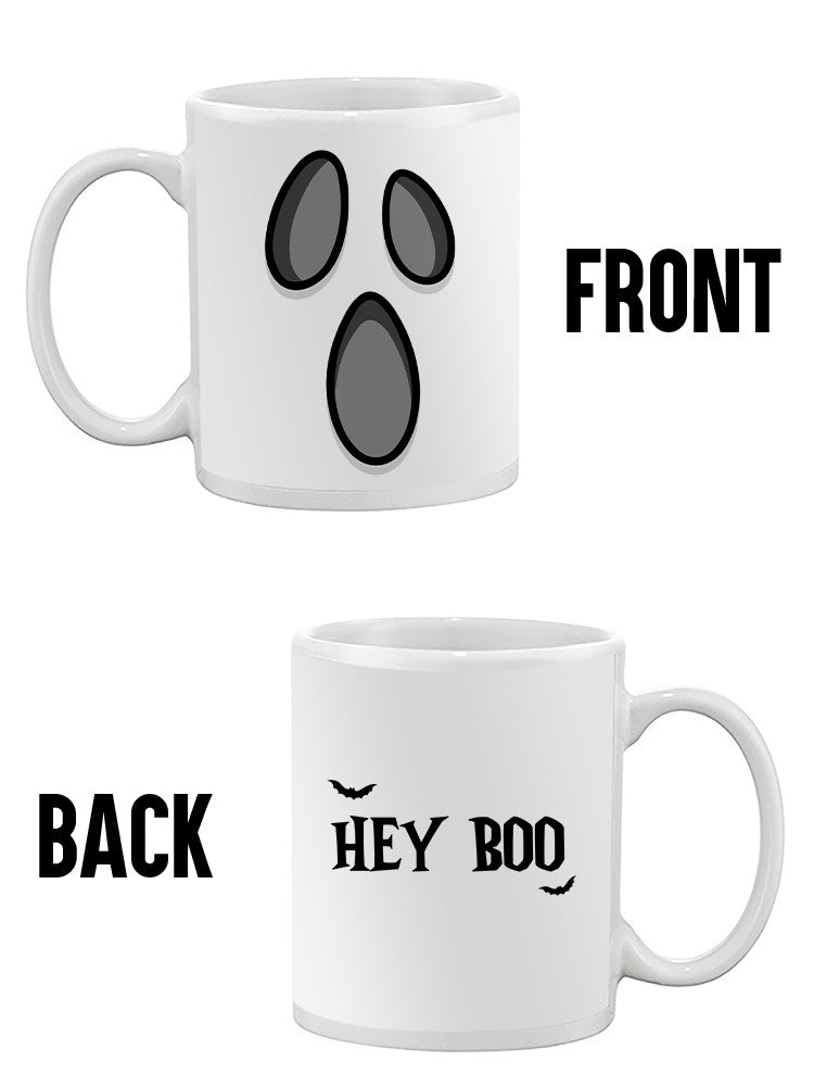 Hey Boo, Scary Ghost Mug -SmartPrintsInk Designs