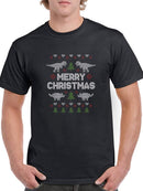 Merry Christmas With Dinosaurs T-shirt -SmartPrintsInk Designs