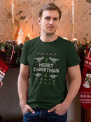 Merry Christmas With Dinosaurs T-shirt -SmartPrintsInk Designs