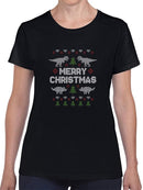 Merry Christmas With Dinosaurs T-shirt -SmartPrintsInk Designs