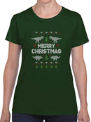 Merry Christmas With Dinosaurs T-shirt -SmartPrintsInk Designs
