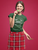 Merry Christmas With Dinosaurs T-shirt -SmartPrintsInk Designs