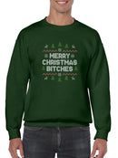 Merry Christmas B****** Sweatshirt -SmartPrintsInk Designs