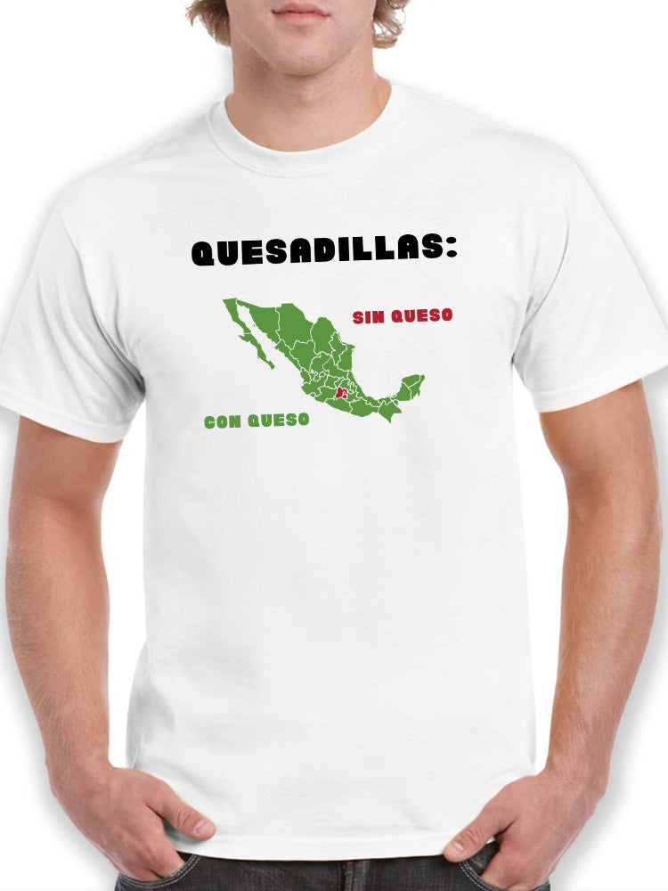 Mapa De Mexico Y Quesadillas T-shirt -SmartPrintsInk Designs