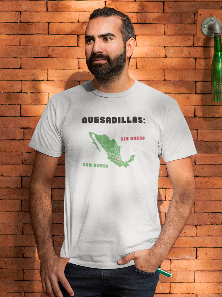 Mapa De Mexico Y Quesadillas T-shirt -SmartPrintsInk Designs