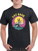 Lay Back Surfer T-shirt -SmartPrintsInk Designs