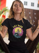 Lay Back Surfer T-shirt -SmartPrintsInk Designs