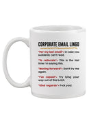 Corporate Email Lingo Mug -SmartPrintsInk Designs