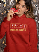 I Luv U Chemistry Hoodie -SmartPrintsInk Designs