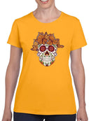 Butterflies On Skull T-shirt -SmartPrintsInk Designs