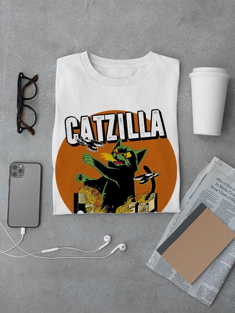 Catzilla T-shirt -SmartPrintsInk Designs