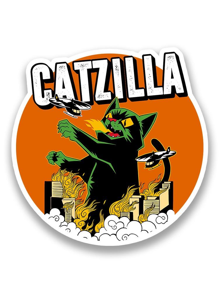 Catzilla Sticker -SmartPrintsInk Designs