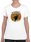 Catzilla T-shirt -SmartPrintsInk Designs