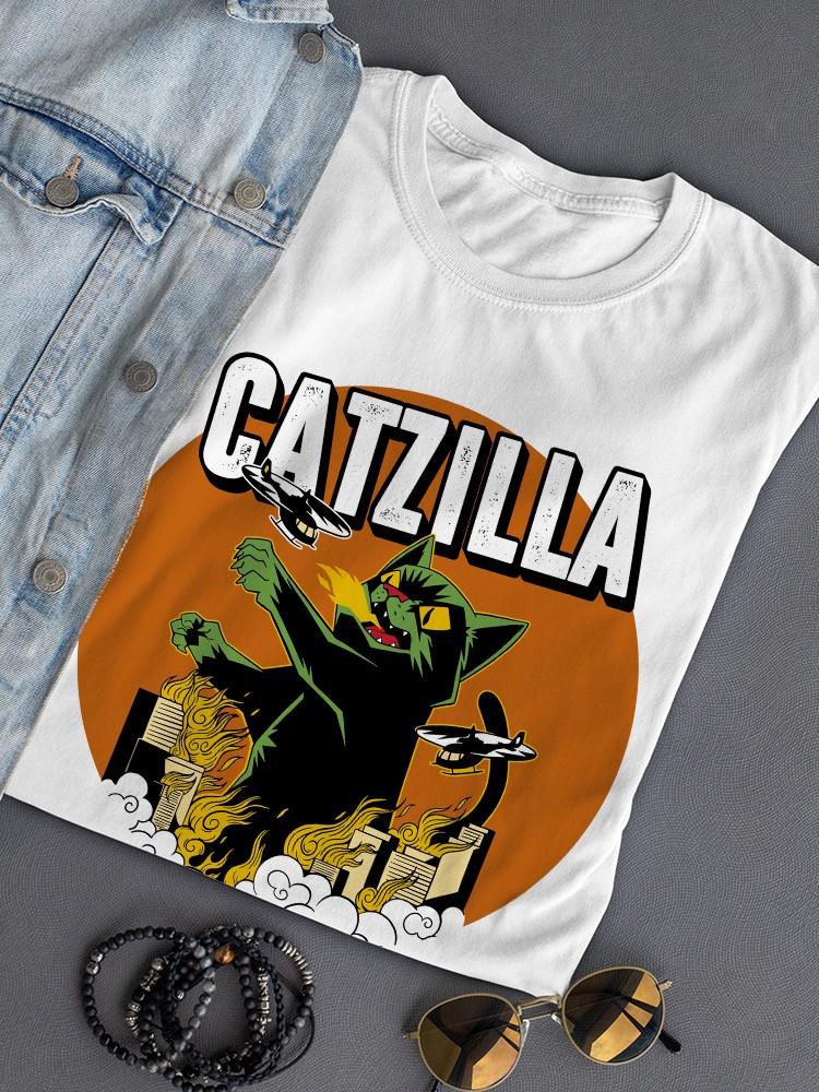 Catzilla T-shirt -SmartPrintsInk Designs