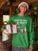 Santa Has Been Naughty Sweatshirt -SmartPrintsInk Designs