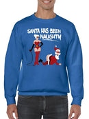 Santa Has Been Naughty Sweatshirt -SmartPrintsInk Designs