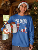 Santa Has Been Naughty Sweatshirt -SmartPrintsInk Designs