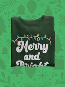 Merry And Bright Lights Sweatshirt -SmartPrintsInk Designs