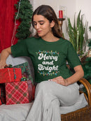 Merry And Bright Lights T-shirt -SmartPrintsInk Designs