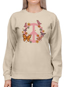 Peace Butterfly Symbol Sweatshirt -SmartPrintsInk Designs