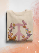 Peace Butterfly Symbol Sweatshirt -SmartPrintsInk Designs