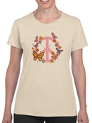Peace Butterfly Symbol T-shirt -SmartPrintsInk Designs