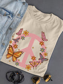 Peace Butterfly Symbol T-shirt -SmartPrintsInk Designs
