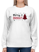 Merry Christmas Tree And Bright Sweatshirt -SmartPrintsInk Designs