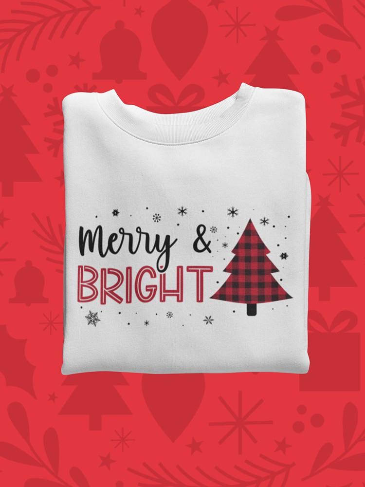Merry Christmas Tree And Bright Sweatshirt -SmartPrintsInk Designs