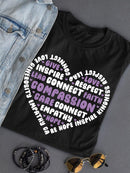Inspirational Heart T-shirt -SmartPrintsInk Designs