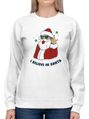 I Believe In Santa! Sweatshirt -SmartPrintsInk Designs