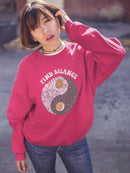 Find Balance, Ying And Yang Sweatshirt -SmartPrintsInk Designs